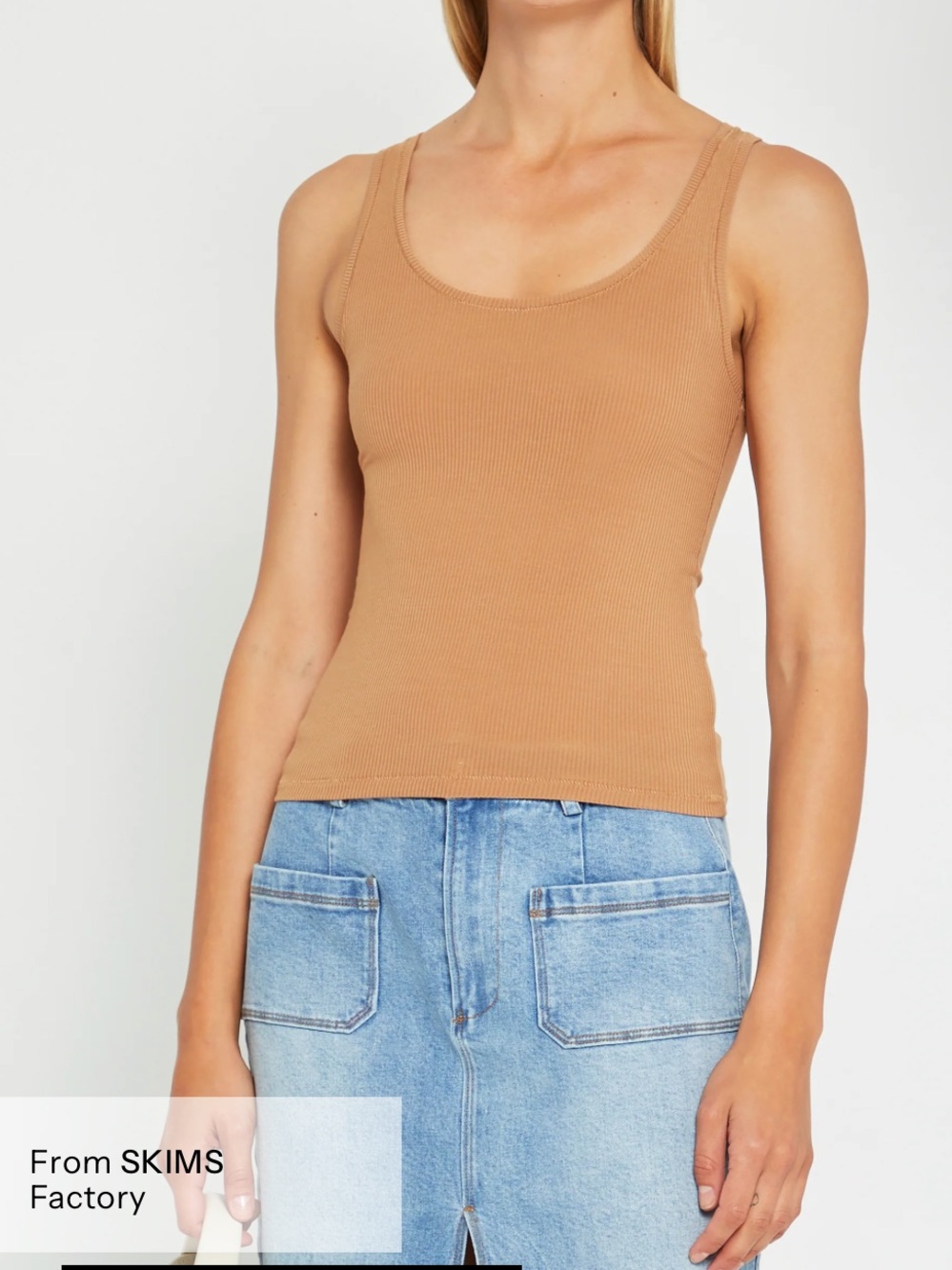 CAARA Soft Lounge Tank in Camel